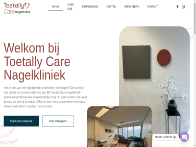 0 00 09 17 2025 acut afsprak all behandel beoordel bereik bied car chaty contact copyright elk gezond hom ingegroeid jouw klacht klant klar komt kost last lid mak nagelkliniek nem ontstok open openingstijd person pijnlijk pijnvrij preventiev professionel reserved right snel stan teennagel telefonisch toetally toetallycar vervel verwijzer verzorg voet vrijdag we welkom wer werkdag wet wij woensdag zegg zorg