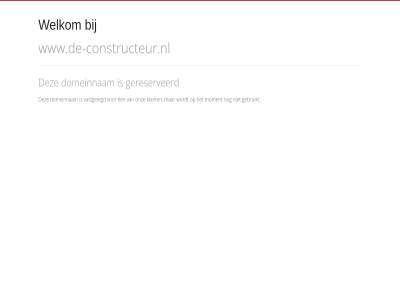 domeinnam een gebruikt gereserveerd klant moment onz vastgelegd welkom www.de-constructeur.nl