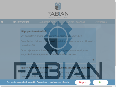 aanpak angles assuranc based beheers beleid bestur borg central consultancy cookies datagedrev duidelijk fabian gebied gebruik gestructureerd grip helpt hous informatie integral interventies klaverbladmodel kortlop kwaliteit kwaliteitsmanagement les maakt mak miss ok onz organisaties privacy privacy-beleid project qa qa-interventies quality releasegered releases right risico risk risk-based s softwar softwarekwaliteit stan start structurel verandertraject verankerd verbeter verder visie waarin websit weiger werkwijz will zie
