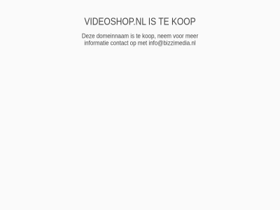 contact domeinnam info@bizzimedia.nl informatie kop nem videoshop.nl