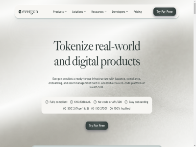 1 100 2 210m 27001 3 4 500m a accessibl ahmed all and api api/sdk arkefi art asset assist at audit audited blog bok brilliant built busines by call can capital car cases ceo chicago cod collaboration commodities complaint complianc compliant condition connect contact cookie copyright crowdfund cto default deployment developer digital dijk discord documentation documented easy equity estat evergon financ financial find first first-of-a-kind fit for fraction free fully fund get great handled hav hello@evergonlabs.com hom infrastructur integrat iso issuanc kind kyc/kyb/aml lab linkedin magma manag management marikar marketplac matthieu merchadou mohammed monitor naeem nem nick no no-cod now offer on onboard or our out partner perfectly plan platform policy pricing privacy product professional protocol provides question ready ready-to-us real real-world recomm reddit renovation report reserv resources right s screening slid soc social solution staking still sukuk team tech term the their then thought tim to tok tokeniz tokenization tokenized transaction try typ understand us use ux vanar various vesting via wallet we well what whitelabel with world x you