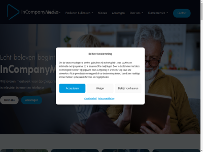 +31 0 1 100 12.00 14129267 150 17.00 20.00 2010 2026 24/7 25 27001 4 5666 7 7440 7443 7510 775 8.30 88 aa aanbieder aanbod aandacht aansluit aanvrag aanvull abonnement accepter afgestemd afstandsbedien algemen all amphia analog ander android app apparat art basis basispakket bedrijv beeldbell begint begrijp behandel beher behoeft behoort behoudt bekabeld bekend bekijk belev bell bepaald bepal bereik bescherm beschik best betrouw beveil beveiligd beveiligingstechniek bewoner bezoekadres bied biedt binn branches bred breda btw call client combiner communicatieoploss connectiviteitsoploss contact content contentfilter continuiteit control cookiebeleid cookies correspondentieadres da daarmee daarnaast daarom dag dankzij datanetwerk ddos ddos-protectie del dementie denk desktop devices dienst dienstverlen diepgaand digital direct distributierecht diver doordat doorzet draai duidelijk ebruik echt een eenvoud eerst eig eindgebruiker eis elk en en/of enginer ervar espn evenen exclusiev expertis extra familie feestdag film financiel firewall flexibel flexibiliteit formul functies g gat geavanceerd gebaseerd gebied gebruik gebruiksvriend gecertificeerd gedoe geeft gegeven gehel geintegreerd gemaakt gemak gepland gericht gespecialiseerd gewenst grep groep hel helemal hetzelfd hierbij hog hospitality hotel ict ict-expertis ict-oploss ict-partner id ieder iederen inclusief incompanymedia informatie infrastructur ingericht innovatiev installatie instell instructiefilm integral internet internetoploss intrekt invloed ip ip-gebaseerd ip-techniek ip-televisie iptv iso it jar jou kennis ket keuz keuzevrij kies kijk klant klantenservic klantenservice@incompanymedia.com klar klein kliniek kvk languag lauren les lever leverancier levert lg locatie location lokal lop loss lukt maakt maandag maatwerk maatwerkoploss mail mak mat meegroei mens mobiel mogelijk monitor monteur naadlos naast nadel narrowcast nderdel nederland nem nen netwerk netwerkinfrastructur nieuw nijverdal nl822038626b01 