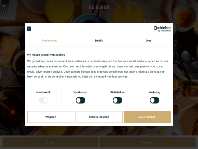 advertenties adverter analys analyser basis ber bestel bied combiner consent content cookies del detail ede functies gebruik gegeven hom informatie les mak market media noodzak onz p partner pas personaliser reserver selectie selection services sit social statistiek toestan toestemm verstrekt verzameld vier voorkeur we websiteverker weiger wij