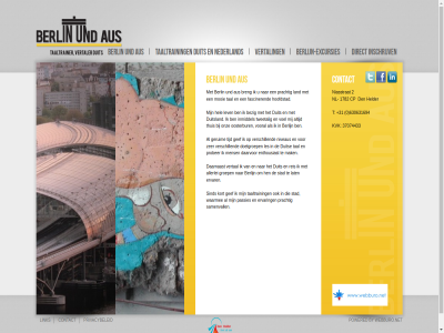 +31 0 1782 2 37074433 630631694 allerlei aus berlijn berlijn-excursies berlin berlinundaus bezig breng by contact cp daarnaast daarvor den direct doelgroep duit duitsland enthousiast ervar excursies fasciner gef geruim groep hel helder hen hoofdstad inmiddel inschrijv kort kvk land lat les lev link mak mens mooi nederland niasstrat niveaus nl onz oosterbur passies powered prachtig privacybeleid prober reis samenvall sind stad t taaltrain taaltrainer tal thuis tijd tweetal und verschill vertal vertaler voel vooral waarmee webburo.net zer