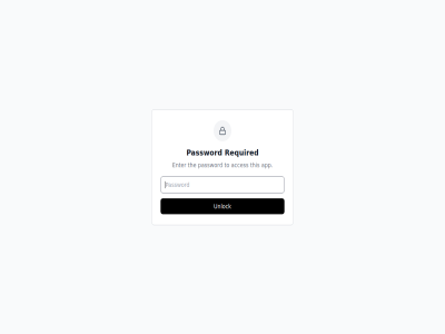 acces app demo enter packy password required the this to unlock