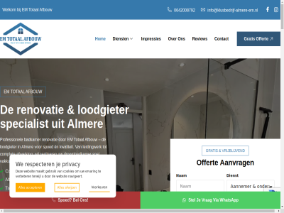 0 0642008792 11 110 12 1333 2025 2026 4.7 42 53552342 a aannemer aanvrag accepter actief acut advies afbouw afbouwbedrijf afbouwproject afgerond afsprak afwerk afwijz algemen all allround almer aydin badkamer badkamerinstallatie badkamerrenovatie beantwoord bedrijf bedrijfspand bedrijv begin bekijk bel bent beoordel bereik beschik betrouw bied binn buit buitenstucwerk central combiner communicatie complet contact contactgegeven cookies dak dank de december denk detail dienst direct doet dringend droombadkamer duidelijk duurzam een eerst eind eindresultat em email en ervar faq garantie gat gebruik geplaatst gespecialiseerd gevel googl gratis helder herstelwerkzam hieronder hom hoofdaannemer hulp impressies info@klusbedrijf-almere-em.nl inloopdouch jar jouw jullie keuk keukenrenovatie klant komt kunt kvk kwaliteit langskom leidingwerk lekkag lekkages les lever loodgieter loodgieterswerk maakt maatwerk mat material mee meestgesteld menu middachtenlan modern nam navigeert netjes nodig offert omgev omschrijv onderaannemer onderhoud ontvang onz oog oplever parat particulier partner policy precies prijz privacy professionel project realiser regio reken renovatie renovaties respecter resultat review ruim schakelt servic slop snel snelheid snell specialist spoed spoedgevall spoedklus spoedkluss spoedloodgieter spoedservic stan stel strak stucwerk stukador stur tariev telefon terwijl tevred toilet toiletrenovatie top topafwerk total transparant uitgevoerd uitstral uysal vadkamer vakkund vakmanschap vakwerk veelgesteld verbeter verbouw vernieuw verstopp verzekerd via voorkeur voorwaard vrag vrijblijv waarder waarom war we websit welk welkom werk werkwijz werkzam whatsapp wij woning woningrenovatie x xv z zegg zoal zorg zowel