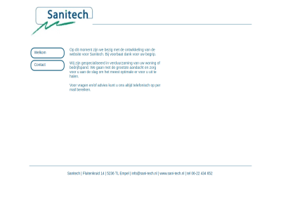 -22 06 14 434 5236 652 aandacht advies bedrijfspand begrip bereik bezig contact dank empel en/of fluitenkruid gan gespecialiseerd grootst hal info@sani-tech.nl kunt mail meest moment ontwikkel optimal per sanitech slag tel telefonisch tl verduurzam voorbat vrag we websit welkom wij woning www.sani-tech.nl zorg
