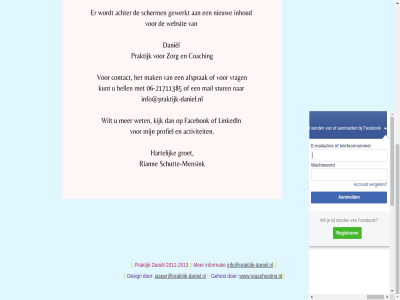 2012 2013 agenda coaching contact daniel daniel.nl design gehost healing hom info informatie jasper link nl praktijk praktijk-daniel reacties riann www.reazehosting.nl zechsal