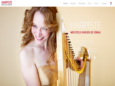 biografie boeking contact foto harpist hom info jongh karlien luister mechteld muziek per s