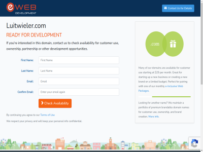 2026 a agree and availability branding busines by check chos complet confidential confirm contact continu detail developed development domain e e-inclusiv email first for getting googl inclusiv info kep last learn logos luitwieler.com mor nam new offer onlin only or other our packag packages personal policy privacy ready registration respect services solution started term the to us use various we web websit whether will workspac you your