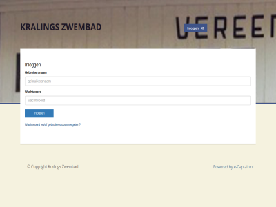 by copyright e-captain.nl en/of gebruikersnam inlogg kraling powered verget wachtwoord zwembad