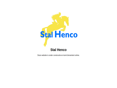 binnenkort constructie henco komt onlin stal websit