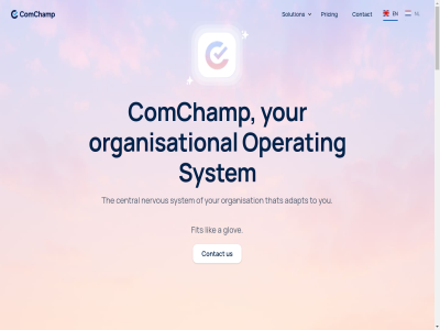 a adapt and central comchamp contact crm customer fit glov journey lik nervous nl operat organisation organisational pricing solution system that the to unify us you your