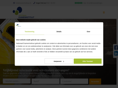 0 00 0524 1 10 2 24 3 4 415 5 563 63 64 9 9.6 aanpass achter advertenties adverter allen analys analyser basis bel beoordel besprek betrouw bied binn combiner company condities contact content cookies del detail direct exam examen exameninstitut exameninstituut.nl flexibel functies gebruik gebruikt gegeven gen hel helder hom in-company individueel info@exameninstituut.nl informatie inschrijv kort kost lat lesmateriaal lijn locaties maakt media mogelijk national nem ontvang onz open partner person personaliser privacy privacyverklar scherp selecter serieus services sit social sog tariev toestan toestemm uur vanaf vca verborg verstrekt verzameld vrag vrijblijv we websit websiteverker wij zie