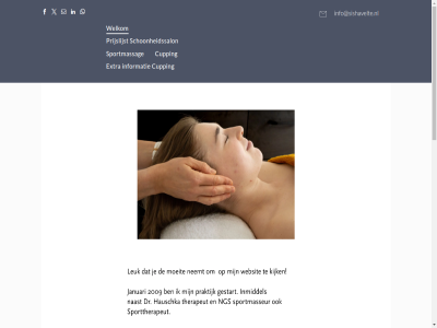 cupping extra info@sishavelte.nl informatie prijslijst schoonheidssalon sis sportmassag welkom