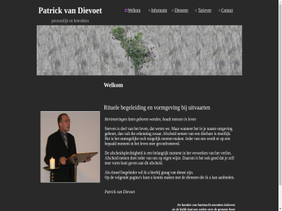 aanbied all begeleid begeleider betrok blaast contact dienst dievoet gebor grag grenz hen herinner hierbij houdt informatie kennis kunt lat lev lied liefd mak mens pagina patrick person recht ritueel rituel s tariev uitvaart volgend voorbehoud vormgev welkom
