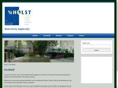 2002 allen ander bedrijf behalv beroep beschik best contact contperson dezelfd dienst eig elk enkel flexibel gevoel groenvoorzien holst hom houdt hoveniersbedrijf hur ieder ingeschakeld jef kennis klant kost laagst lag maakt machin mak mocht n nadat netwerk onz opdracht opgericht oploss past precies prijs project reken s servic situatie specialist staf tuin voldoend vooral vrag we welk welkom wens werkvoorbereider werkzam wij z zelfd zoek zwar