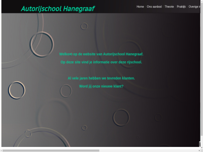 aanbod autorijschol contact hanegraf hom index info informatie jar jij klant nieuw onz over praktijk rijschol sit tevred theorie vel vind we websit welkom word