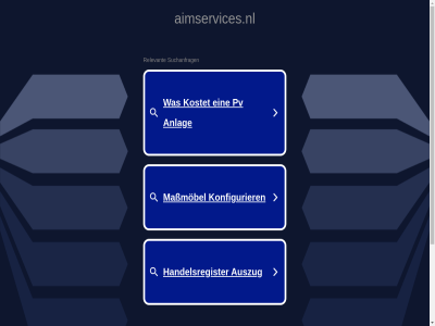 aimservices.nl auf automatisiert bereitgestellt beziehung das dies dieser domain domain-inhaber dritter dynamisch erwerb generiert inhaber kauf keiner komm konn mit nutzt oder parking policy privacy programm sedo seit sie steh und vom von webseit werbeanzeig wurd