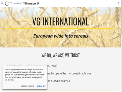 +31 318 64181081 6713 785907 9 a act akkoord all analyser and are at barley bv call cereal client cookies corn do ede europ european exactly fed fod for ga gebruik gebruikt gedeeld gmp gmp013381 googl industries info@vginternational.nl informatie international into kvk lever link mail most ned nr offer opaalstrat or partner provid reliabl services sit snap supplier sustainabl the to trust us vc verker vg way we what wheat wher wid with you