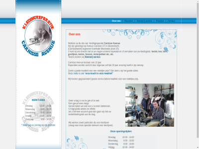 00 10 14 18 2010 25 271 30 9 accoord adres advies avenue barendrecht bedrijv bent beroep bestat beteken beter bont carnis carnisseland cervic contact dienst dinsdag donderdag eigenar ervar etc even gan gat gegarandeerd gek gerust geslot gevestigd goed gordijn gratis hiermee hoez jar kijk kledingreparatie kledingreperatie kledingstuk kom kracht krijgt kunt kwaliteit lang ler lever maandag meerwed motorpak motto offert omtrend onz openingstijd particulier prijs prijslijst redelijk reperatie reperaties ruim sam servic sit slag special stomerij tariev tegenover tent terecht teven textiel textiel/kledingstuk tram tramhalt vermak verricht vrag vrijdag we welkom werk werktijd wij woensdag zaterdag zoekt zondag zowel