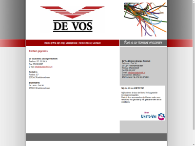 -3313419 -3316337 071 117 2009 2370 2371 28062522 3313419 3316337 3d ac best bezoekadres bob btw contact dankzij disciplines e e-mail elektro energie ev explorer fax garantie gegeven geleverd hanter hom info@devostechniek.nl installaties internet klant kvk lasso leveringsvoorwaard lid login mail nl.176.163.876.b01 nummer opgesteld postadres postbus referenties roelofarendsven techniek telefon to uneto uneto-vni verzekerd viewed vni voorwaard vos webmail werk wij with zuid