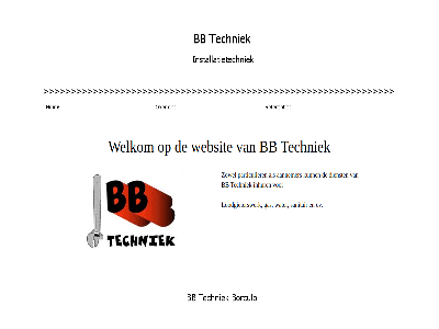aannemer bb bbtechniek cv dienst gas inhur loodgieterswerk particulier sanitair techniek water websit welkom zowel