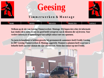 a advies anco contact dienst e g geesing hom i k m montag n o project r t timmerwerk top w webdesign zwart