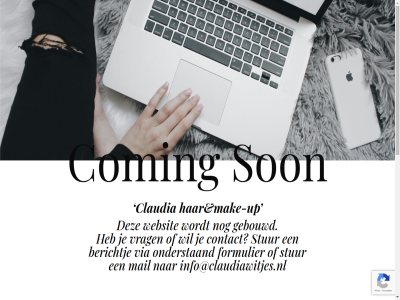 bericht berichtj claudia coming contact formulier gebouwd info@claudiawitjes.nl mail mak make-up onderstaand son stur up via vrag websit witjes