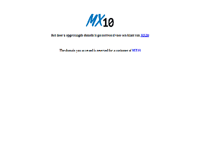 a accessed customer default domain domein for gereserveerd klant mx10 opgevraagd pag reserved the you