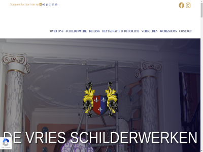 +31 06 18 2025 35 3641 49 53 6 66 8 93 a adres all assist barry@devries-schilderwerken.nl behang behangwerk bel by contact correspondentie decoratie decoratief designed email formulier gebr gerust houtduif media mijdrecht monumental nem nijverheidsweg proudly reserved restauratie right rr schilderwerk social studio studio/werkplaats verguld verstur via volg vrag vries workshop