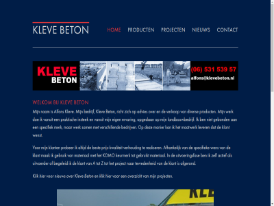 -53153957 06 a actief advies afgerond afhank alfon alfons@klevebeton.nl bedrijf bedrijv begeleid best beton contact diver doe eig ervar gebond gebruik gebruikt hom instek keurmerk klant klev klik komo kwaliteit landbouwbedrijf lever maatwerk mak manier materiaal merk nam nieuw opgedan overzicht praktisch prijs prijs-kwaliteit prober product project realiser richt sam specifiek tevred uitvoerder uitvoeringsfas vanuit verhoud verkop verschill welkom wen wenst werk z