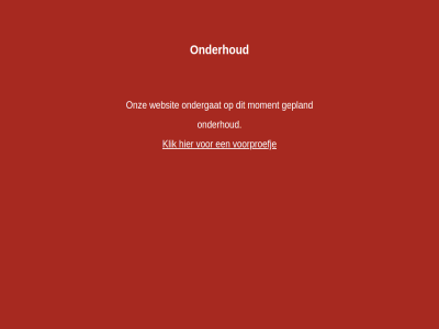 gepland klik moment ondergat onderhoud onz voorproefj websit