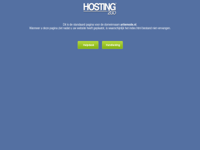 2go artiemode.nl b.v bestand domeinnam geplaatst hosting index.html nadat pagina standaard vervang waarschijn wanner websit ziet
