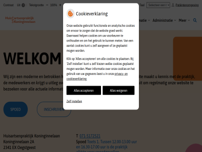 -13.00 -17.00 -5172521 071 1 10 100 12.00 16.30 2341 2a accepter administratie allen arabisch bereik contrast cookieverklar engel ex gemaakt hom hoofdmenu huisartsenpraktijk inschrijv instell italiaan koninginnelan medewerker menu mogelijk oegstgeest patientenomgev praktijk praktijkinformatie praktijkvoer privacy selecter span spoed spoedgevall submenu tal tekst tekstgrot toet turk tuss uur vergrot verklein weiger welkom zoek