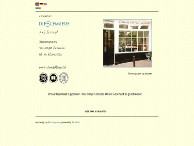 afsprak antiquariaat bezoek by closed gaarn geschaeft geschloss geslot hom onz our picasoft powered rockingston schmied shop unser webdesign zak