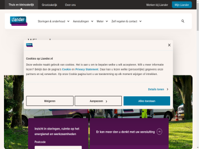 -0 -1 -2 -3 0 1 2 2026 3 6 aanpass aansluit aanvrag accepter adres algemen bekijk bepal beperkt buurt check contact cookie cookies copyright cvd daarom dagelijk denkt detail disclaimer doet elk energienet facebok ga gan gebruik gebruikt gegeven geschikt gev grag grootst grootzak help hom huisnummer ide informatie instagram intrek inzicht juli keihard keuzehulp kleinzak kunt les lez liander liander.nl linkedin maakt mak meld meter meterstand mis mogelijk moment morg net nieuw nieuwsbericht onderhoud onz ooit opwek pagina partner person piek plek postcod privacy problem regel regio ruimt s sam section situatie slim slimmer sluit statement sted storing strom stroomnet tariev teruglever thuis toegank toestan toestemm toevoeg ton uitbreid vanaf vandag verbouw verdel verder verminder verwerk verzwar vol voorkom vooruit voorwaard wachttijd wanner we websit weiger welk werk werkzam wet wij wijzig wilt zoek zonnepanel