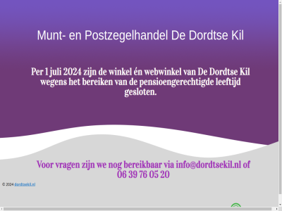 05 06 1 20 2024 39 76 bereik dordt dordtsekil.nl en geslot hom info@dordtsekil.nl juli kil leeftijd munt pensioengerechtigd per postzegelhandel via vrag we webwinkel wegen winkel