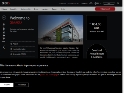 0 1 16 2 2025 2026 4 49 5 6 654.60 a about accept accessibility account agree alert all an analyz and annual around assist at below better big box browsing by car carer chang click clicking community contact cookie cookies countries cultur customer customiz devic disclaimer download efforts.to email enhanc estat estates experienc film filter find first for form from gbx gmt group history homepag how improv information insight interest investment investor join kep latest login market material media mor navigation new offer on open or our out pag play policy popular preferences pres privacy progres property purpos putting read releases report responsibility responsibl search segro select setting show sit spac storing sustainability the this to tol touch understand urban us usag use uses visit we welcom you your