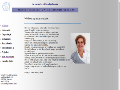 -22383798 06 103 1984 2 2010 2025 aangeslot adres ambacht apparatur arbo bc belang bewust blijf brancheorganisatie bravo certificat cod cursuss e.j enthousiasm erna gebied gebruik gef gehaald geniet gestart gijzenkad goed grag haarlem hand handig hoofdbedrijfschap hoogt hygien informatie ingeschrev j jan juist kerkman kwaliteitsregister laatst link mak medisch mens milieueis modern mw oef ondersteun ontwikkel p.stolwijk@hotmail.com pedicur pedicurediploma pedicurepraktijk pedicures praktijk prijslijst procert provoet richtlijn sind specialisaties stichting stolwijk stolwijk-kerkman strev teven tip vak vakkund verget voet voetenvak voetverzorg voetverzorger volg volgen voorhen voorstell websit weetjes welkom werk werkt workshop zien