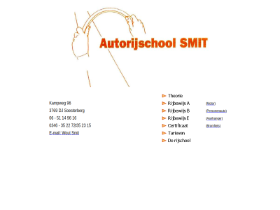 0346 06 14 15 16 22 23 35 3769 51 72 96 aanhanger autorijschol bromfiet dj e e-mail kampweg mail motor personenauto smit soesterberg wout