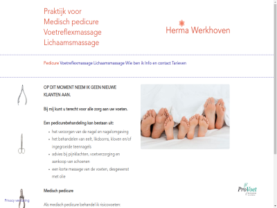 aankop advies algemen all basis behandel bestan bijna contact content desgewenst diabetisch eelt en/of gebruik herma info informatie ingegroeid klant klov kort kunt lichaamsmassag likdoorn massag medisch moment nagel nagelomgev natur nem nieuw olie oncologisch ouder pedicur pedicurebehandel pijnklacht praktijk privacy product reumatisch risicovoet sam schoen skip tariev teennagel terecht to verklar verzorg voet voetreflexmassag voetverzorg werk werkhov zorg zorgverlener