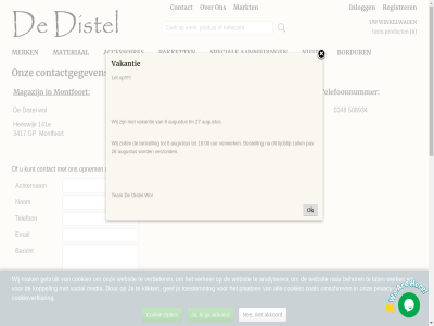 0 00 0348 09 10 13 141 141e 16 17 2 27 28 30217934 3417 3421 508934 6 aanbied accessoires achternam akkoord algemen all analyser augustus behor bericht bestell betaalmethodes bezoekadres bordur btw btw-identificatienummer categorieen contact contactformulier contactgegeven cookie cookies cookieverklar dijkstra distel e e-mailadres email ga gebruik gef gp heeswijk identificatienummer identiteit info@dedistelwol.nl informatie inlogg jb julianastrat klacht klik koningin koppel kunt kvk kvk-nummer lat let levertijd magazijn mailadres mak markt materiaal media merk middel montfoort nam nee nieuw nl0019.85.761.b86 nummer ok omschrev ondernemer onz openingstijd opnem opties oudewater pakket pas plaats privacy privacyverklar product registrer retour sipp social special team telefon telefoonnummer tijdstip tm toestemm uur vakantie verbeter verker verstur verwerk verzendkost verzond voorwaard websit werk werkdag wij winkelwag wol wolhandel zaterdag zoal zoek zull