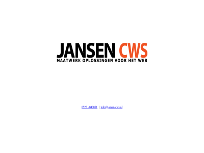 0525 840051 cws info@jansen-cws.nl jans maatwerk oploss web