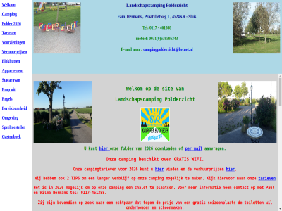 -10 -2026 -461388 0 0031 0117 1 15 17.00 18 19.00 2 2026 3 4524kr 461388 49904 638595343 aanvrag appartement bereik beschikt betonn blokhut bovendien by camping campingpolderzicht@hetnet.nl campingtariev chalet cod contact counter download echtpar elk erop fam folder free frietkar gastenboek gewijzigd gratis grot helas herman hiervor hit informatie juli kijk kunt laatst landschapscamp langer mail mak mei mobiel mogelijk nem nihot omgev onderhoud onz paul per plaats plat polderzicht powered praatvlietweg prijs regel review rob schoonmak schur seizoenplat sit sluis speeltoestell stacaravan stat tariev tel tip toilet total unique uur vanaf verblijf verhuurprijz vind visitor voorzien vrijdag webmaster welkom wifi wij wilma zeeland zoek