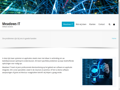 2026 aanpass applicatie applicaties architectur bedrijfsprocess betreft cloud contact dienstverlen doeltreff elkar ga gebied goed grag grot hand help hom inhoud integratie it jar klant klein levert meadow nodig on on-premis ondersteun onz oploss optimal premis problem professionel softwar solution specialiteit specifiek stan sted system tijd verbind verder vraagstuk war wij zowel