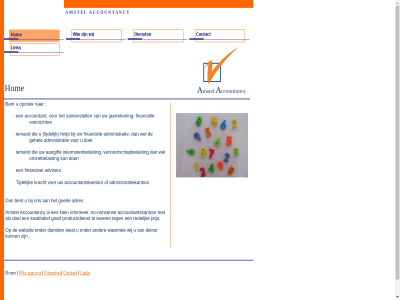 aangift accountancy accountant accountantskantor administratie administratiekantor adres adviseur amstel bent dienst doel doet financieel financiel gehel goed helpt hom informel inkomstenbelast jaarreken klein kracht kwalitatief leest lever no no-nonsen nonsen omzetbelast opzoek overzicht prijs product/dienst redelijk samenstell tijdelijk vennootschapbelast waarmee websit wel wij