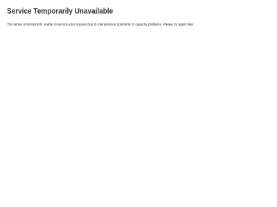 503 error servic temporarily unavailabl