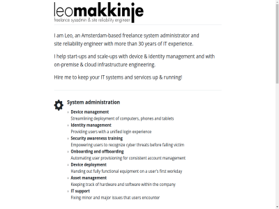 2011 2026 30 32068113 a account administration administrator all am amsterdam amsterdam-based an and ansibl appl as asset attention auth0 automat automated awarenes backup based bash befor busines chamber chanc cinquo cloud cod coding commerc commut company computer consistent control creator cyber daily data deliver deployment detail devic dic disaster discour don empower encounter enginer ensur equipment experienc expertis fact falling finding first fixing for foren formerly freelanc fully fun functional gam getting git github gitlab googl grafana handing hardwar help hir hosted hosting i idempotent identity infrastructur insight into ios ipad iphon iru issues it kandji keeping kep key leo liquidfiles location login los mac macos major makkinj management manager mattermost maximiz mind minimiz minor monitor mor mosyl nagios netherland nl001908292b71 ns offboard okta on onboard open open-sourc openldap operat out paying peac phones premis productivity provid provision real real-tim recogniz recovery registration reliability reserved right running s sandfly scal scripting security self self-hosted services simplemdm sit softwar solution sourc start stat streamlin strength support swift swiftui system tablet tax than that the thing threat tim to track train training tv ubuntu unified up updates ups user using victim wahtzy watch wazuh with within workday workspac year your