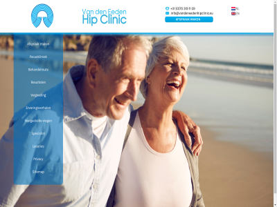 +31 0 09 11 319 70 afsprak behandelrout clinic den eed ervaringsverhal focuskliniek hip info@vandeneedenhipclinic.eu locaties mak nl privacy resultat sitemap specialist veelgesteld vergoed vrag